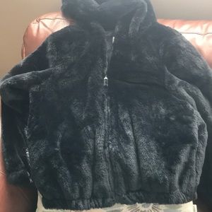 Cat & Jack faux fur hooded jacket